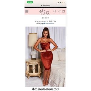 Oh Polly LUXE GOOD BUSTIER STRAPLESS SATIN dress